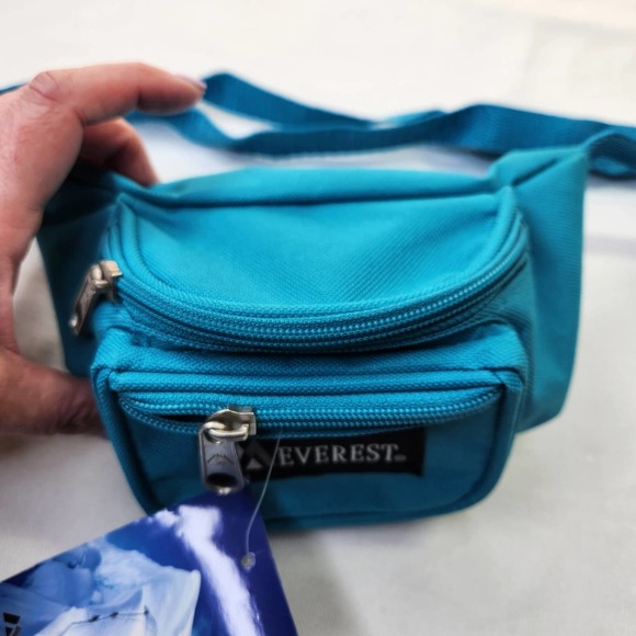 Everest Signature Waist Mini Fanny Pack Belt Bag Adjustable Strap Turquoise NWT - Picture 4 of 8